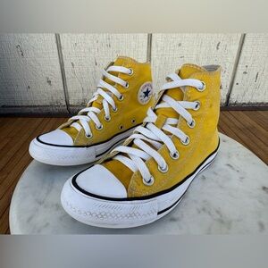 Women’s size 5 Yellow Canvas High Tops by Converse –
